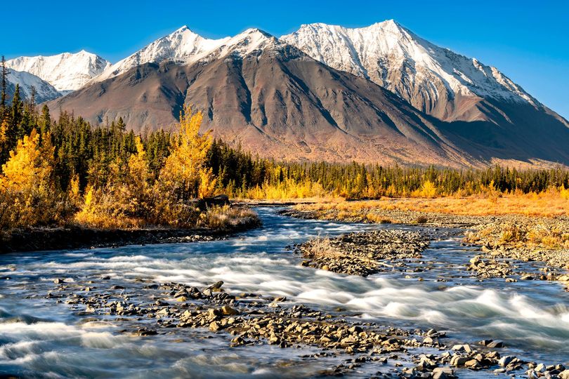 Majestic view of Mount Logan